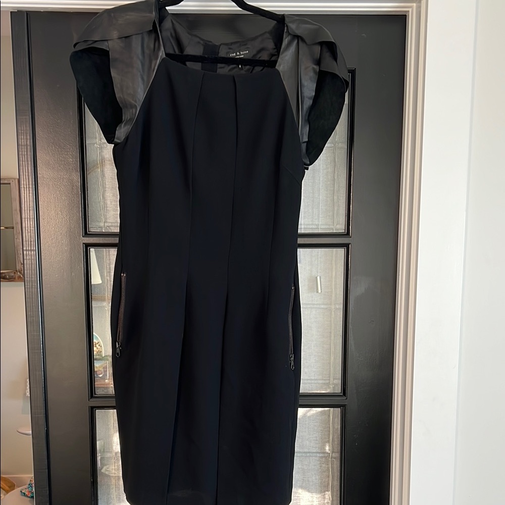 Rag and bone black mixed material dress Black Dress